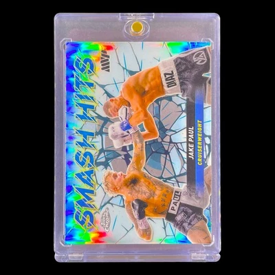 JAKE PAUL RARE ROOKIE SILVER REFRACTOR HOLO Topps Chrome Smash Non Auto - BOXING - Image 1 of 4
