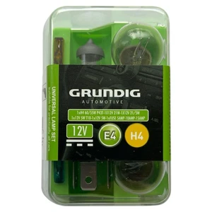 GRUNDIG Autolampen Set H4 8-tlg Ersatzlampen Sicherungen Kfz Licht Notfall Box - Picture 1 of 2
