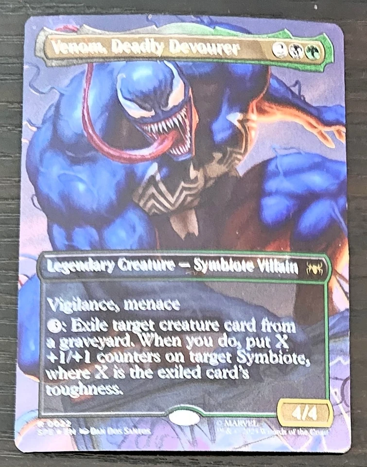 MTG: Spider-Man #22 Venom, Deadly Devourer Borderless Foil - Image 1 of 1