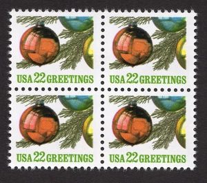Scott #2368Christmas Ornament Tree Block of 4 Stamps - MNH - Picture 1 of 1