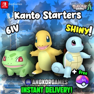 ✨ Kanto Starters ✨ Shiny Bulbasaur Charmander Squirtle ✨6IV ✨ Pokemon Legends ZA - Imagen 1 de 3