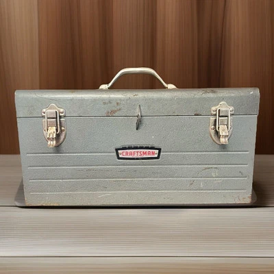 Vintage Craftsman Metal Tool Box With Removable Tray 18x9x8” Loved - Image 1 of 4