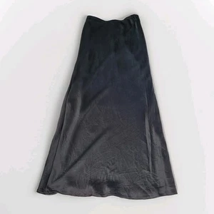 Vintage 100% Silk Black Maxi Skirt Size 8 XS 90's Slip Style By NEROLI MCLEAN EC - Picture 1 of 8
