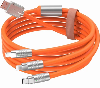 3 in 1 Fast Charging Cable Cell Phone Charger Cord For iPhone Type C Micro USB. - Image 1 of 4