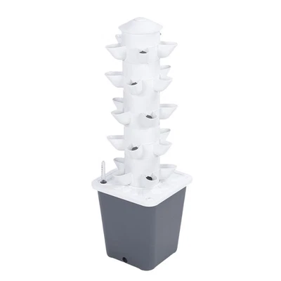 Hydroponic Growing System Tower 25 Holes Mini Column Indoor Vertical Garden AU - Image 1 of 4