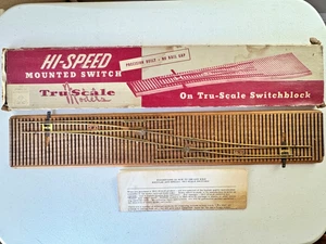 Tru-Scale HO #6 Right Hand Crossover-Brass Rails-Code 100 w/box - VGC - Picture 1 of 6