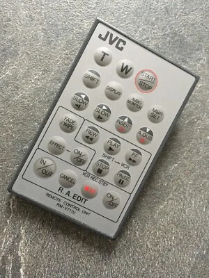 JVC RM-V711U CAMCORDER GENUINE REMOTE CLEANED TESTED & WORKING FREE BATTERY - Image 1 of 4