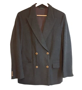 J CREW Blazer Cashmere Wool Sz 8 Blend Pockets Preppy Equestrian Career Jacket - Picture 1 of 8