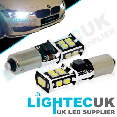 2x BAX9S H6W 433 XENON LED CANBUS BULBS SIDELIGHTS  VW AUDI BMW F20 F30 F31 F34 - Image 1 of 4