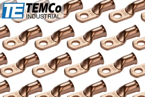 Lote de 100 anillos orificios AWG 5/16" terminal lengüeta cobre desnudo calibre sin aislamiento - Imagen 1 de 7