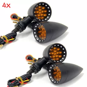 4pcs Black Motorcycle LED Turn Signal Tail Lights For Harley Sportster 883 1200 - Picture 1 of 12