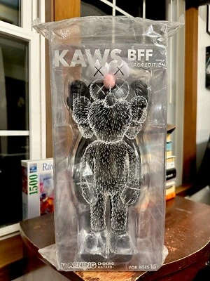 Kaws BFF Open Edition Vinyl 13" Figure - Black BRAND NEW SEALED - Image 1 of 2