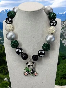Homemade Beaded Necklace Costume Jewelry Kids Dress Up Large Beads - Picture 1 of 5