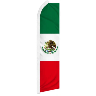 Mexico Advertising Swooper Feather Flutter Flag Large Mexican Flag - Image 1 of 2