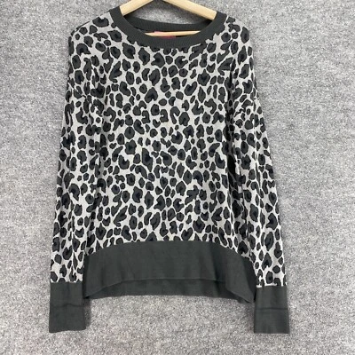 Suéter Pullover Isaac Mizrahi Mujer S Pequeño Gris Estampado Animal Tejido Manga Larga Foto 1 de 4
