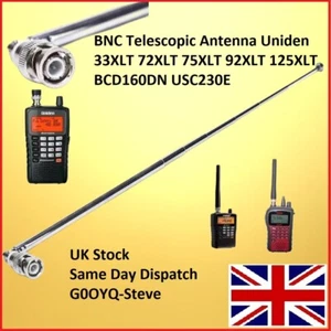 BNC Telescopic Antenna Uniden 33XLT 72XLT 75XLT 92XLT 125XLT BCD160DN USC230E - Picture 1 of 5