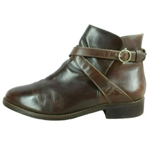 *Botín al tobillo con hebilla y correa Windsor de cuero marrón para hombre talla 11,5 pulgadas - Imagen 1 de 9