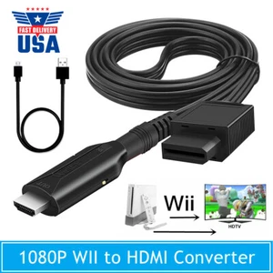 Wii to HDMI Adapter Converter Cable Full HD 1080P Plug&Play for Television PC A+ - Picture 1 of 13
