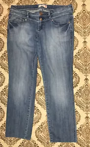 Guess Jeans Straight Leg Damen Designer Blau 31 Gesäumt Freizeit Low Rise - Bild 1 von 9