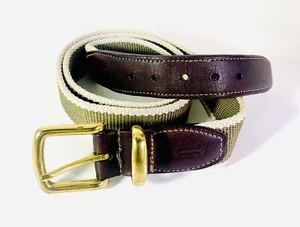 Coach Belt Unisex Canvas Leather Classic Preppy 40"/100cm (Fits 34" Best) #3807 - Picture 1 of 10