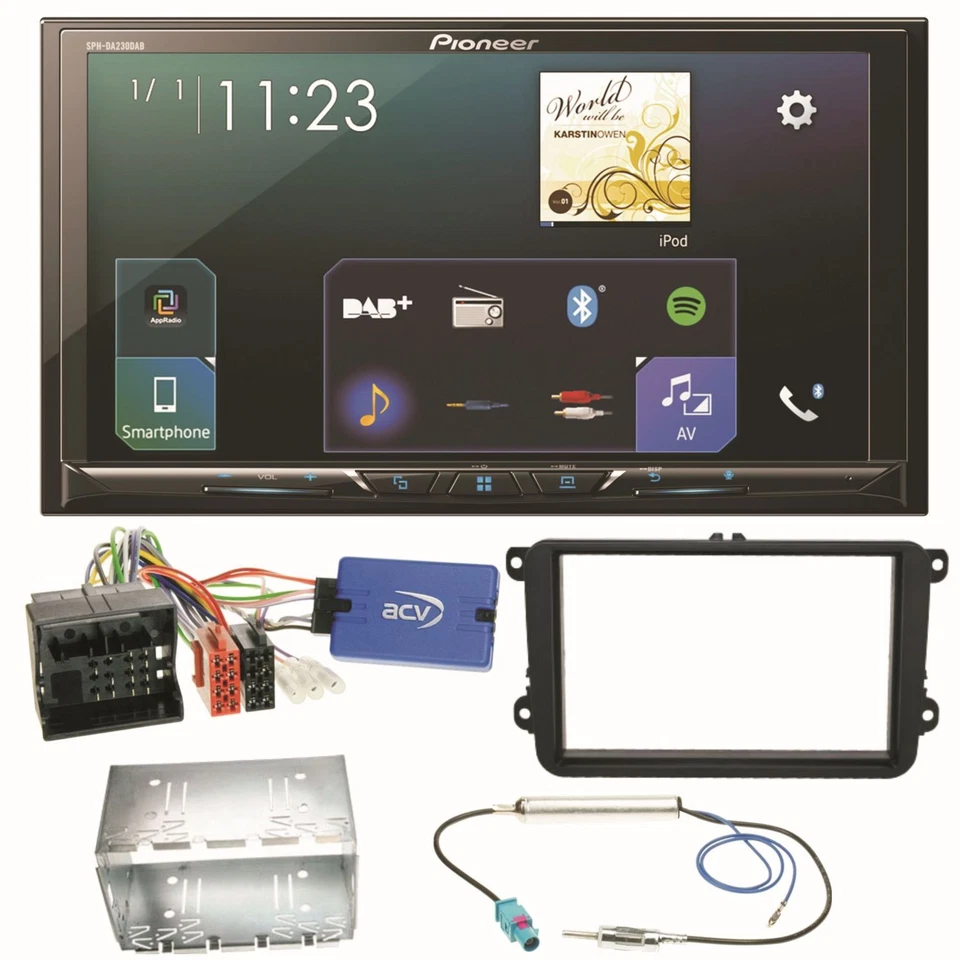 Pioneer SPH-DA230DAB Bluetooth Autoradio Einbauset für Seat Alhambra Altea XL Le - Bild 1 von 1