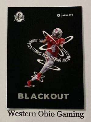 2023 ONIT Athlete Ohio State Buckeyes Julian Fleming #237 Blackout Silver - Image 1 of 2