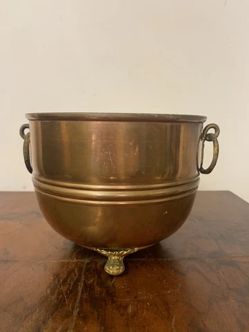 Vintage Antique Copper Planter Plant Pot 18cm Diameter Cover