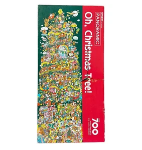 Vintage Springbok Oh Christmas Tree Puzzle Panoramic 700 Pieces 13 x 40 Hallmark - Picture 1 of 11