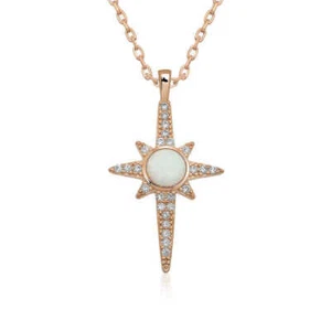 Shine Bright: Rose Gold Polar Star Women's Necklace - Bestselling on eBay! - Picture 1 of 1