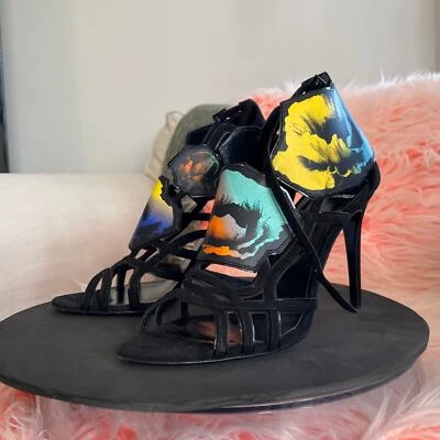 Pierre Hardy Strappy Floral Heels, Size 7 - Image 1 of 4