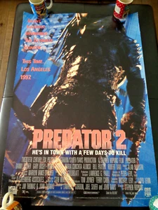 PREDATOR 2 1991 ORIGINAL U.S. SS VIDEO SCI-FI MOVIE POSTER CULT MOVIE ALIENS - Bild 1 von 5