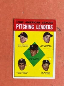 1963 Topps #8 AMERICAN LEAGUE PITCHING LEADERS JIM BUNNING EX SHIPS FREE - Picture 1 of 2