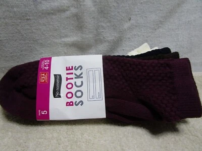 5 pares de calcetines botines de algodón multicolores de algodón al tobillo sin tonterías para mujer talla 4-10 Foto 1 de 3