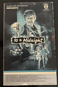 10 to Midnight. VHS. Crazy 80’s Cannon Bronson Thriller/Horror. Gatefold. Insert