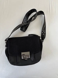 leder handtasche nieten tasche cross body neuwertig - Bild 1 von 2