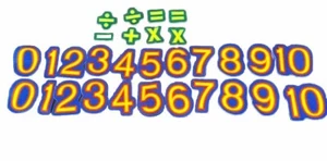 30 Numeri E Simboli Feltro Tavola di Flanella Pezzi Storia Matematica Prescolare Elementare - Foto 1 di 7