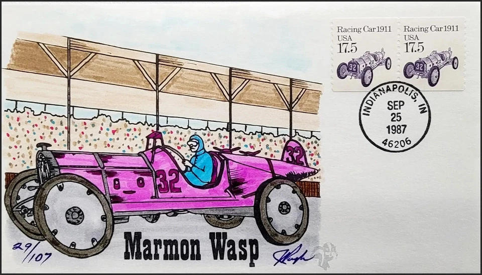 julian Pugh racing car HP fdc signed and numbered - Image 1 of 1