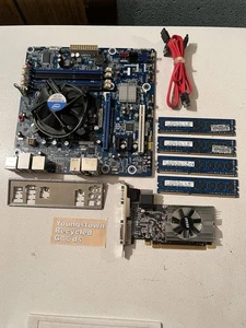 INTEL DP67DE m-ATX MOTHERBOARD COMBO INTEL i7-2600 CPU 16GB RAM RADEON HD6450 - Picture 1 of 21