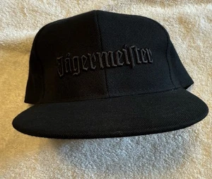 Jagermeister Black Baseball Trucker Hat Deer Stag Cross Logo Fitted Cap L/XL - Picture 1 of 6
