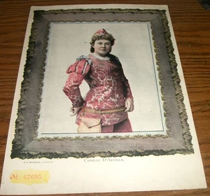 1890's NEW YORK RECORDER SOUVENIR PHOTO/PICTURE~ACTRESS CAMILLE D'ARVILLE - Picture 1 of 2