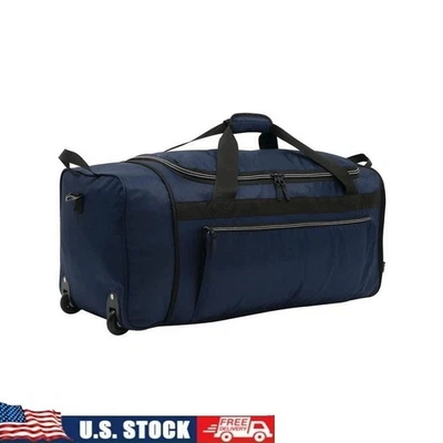 Bolsa de viagem grande dobrável rolante lisa rodas em linha design espaçoso - Imagem 1 de 4