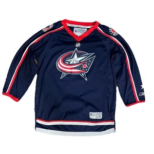 Columbus Blue Jackets Jugend L/XL Reebok NHL Hockey Trikot blau RBK CCM - Bild 1 von 4
