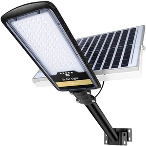 8000W Solar Street Lights Outdoor, Dusk to Dawn IP67 Security Led Flood Light... - Picture 1 of 7