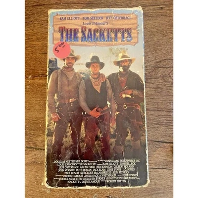 Louis L' Amour The Sacketts (VHS, 1991, 2-Tape Set) Tom Selleck Sam Elliott 1979 Foto 1 de 3