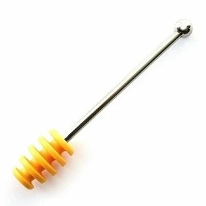 Carro al miele in silicone lungo 6" - Server sciroppo sciroppo manico in acciaio inox - Foto 1 di 4
