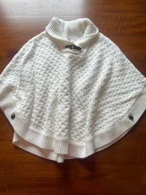 Классический свитер плащ для девочек Janie & Jack с кожаными деталями размер 6 белый - Изображение 1 из 4