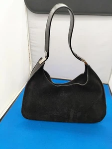 GUCCI Shoulder Bag Suede Black 11.8 inch - Picture 1 of 10