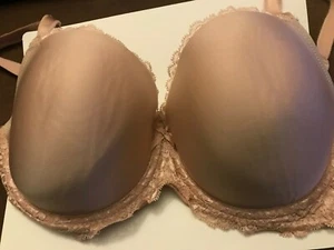 Victoria Secret VERY SEXY Push Up LINED DEMI Dream Angels BRA 36DD Nude Beige - Picture 1 of 3