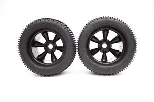 IMEX 3.2" Pinn Dawg Tires (Soft) & Hawk Black Rims (1 Pair) 17/14mm Hex - Picture 1 of 9