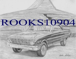 1963 Ford Falcon CLASSIC CAR ART PRINT - Picture 1 of 1